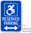 Michigan Reserved Accessible Parking Sign with Arrow