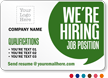 Add Hiring Company Name Custom Vehicle Magnetic Sign