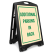 Additional Parking In Back Reserved Sidewalk Sign Kit