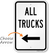 Directional All Trucks Sign