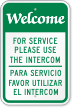 Bilingual For Service Please Use The Intercom Sign