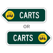 Carts Golf Course Sign