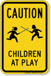 Children At Play Caution Sign