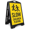 Children Playing Portable Sidewalk Sign