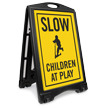 Children Cycling Sidewalk Sign Kit