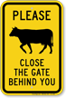 Close The Gate Behind You, Cow Symbol Sign