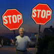 Crossing Guard LED Stop Sign With Handle