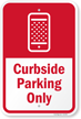 Curbside Parking Only Sign
