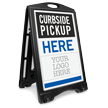 Curbside Pickup Here Add Your Logo Sidewalk Sign