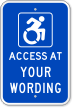 Customizable Updated ADA Compliant Accessible Sign