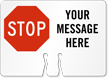 Custom Cone Top Warning Sign Stop Add Your Message Here