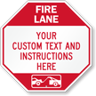 Custom Fire Lane, Tow-Away Area Sign