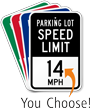 Custom Parking Lot MPH Speed Limit Sign