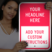 Custom Reflective Sign   Add Headline And Instructions