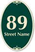 Customizable Street Name and Number Signature Sign