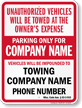 Custom Mississippi Tow-Away Sign