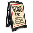 Customer Parking Only Sidewalk Sign Kit