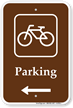 Parking Bike Bicycle Left Arrow Sign