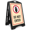 Do Not Enter A-Frame Sidewalk Sign Kit