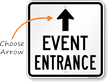 Event Entrance Arrow Sign