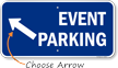 Directional Event Parking Sign