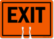 EXIT Cone Top Warning Sign