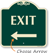 Exit with Left Arrow Sign