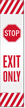 Exit Only And Slow Double Sided Lotboss Reflective Label