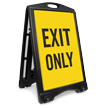 Exit Only Portable Sidewalk Sign