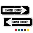 Front Door Directional Arrow Sign