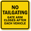 Gate Arm Closes After Each Vehicle Sign
