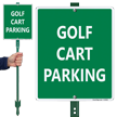 GOLF CART PARKING Sign
