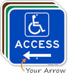 Handicap Access Directional Sign