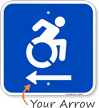 Access Symbol Sign with Arrow