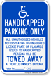 Handicapped Parking Only, Reserved Parking Sign