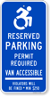 Connecticut Accessible Parking, Permit Required Sign