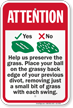Help Us Preserve The Grass Golf Course Sign