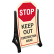 Keep Out Contruction Area Sidewalk Sign Kit
