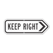 Keep Right Directional Sign