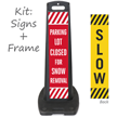 Lot Closed for Snow Removal LotBoss Portable Sign Kit