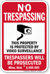 Minnesota Property Is Protected By Video Surveillance Sign