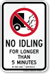 State Idle Sign for Philadelphia, Heavy Diesel Vehicles