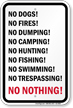 No Nothing Funny Security Sign