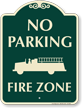 No Parking, Fire Zone Signature Sign
