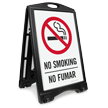 No Smoking Bilingual Sidewalk Sign