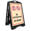 No Skateboarding No Biking Sidewalk Sign Kit