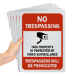 No Trespassing Video Surveillance Sign Pack
