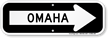 Omaha City Traffic Direction Sign