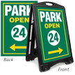 Park Open 24 Portable A-Frame Sidewalk Sign Kit
