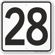 Parking Lot Number 28 Sign